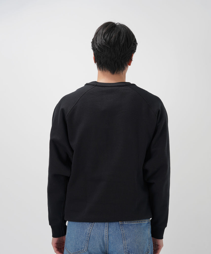 "CAT"＆"DOG" Hirochika Machida 裏起毛ラグランクルースウェット