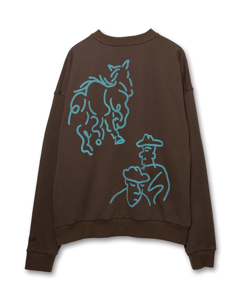 "HORSE" norahi クルースウェット