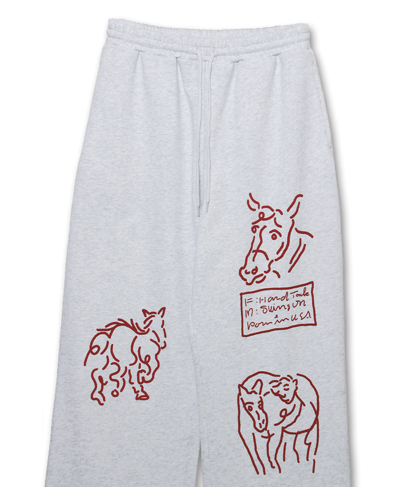 "HORSE" norahi スウェットパンツ