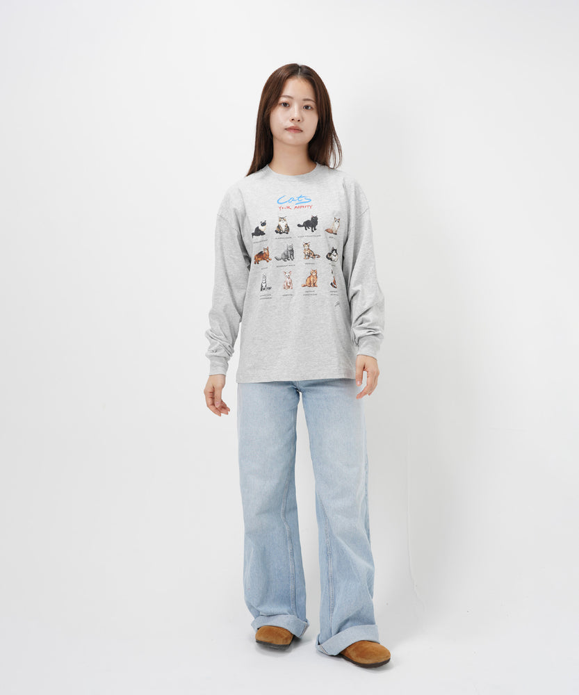 "CAT"＆"DOG" Hirochika Machida 天竺ロンT