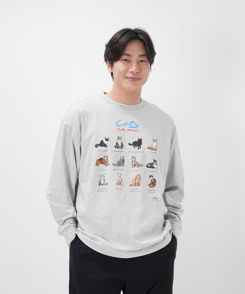 "CAT"＆"DOG" Hirochika Machida 天竺ロンT