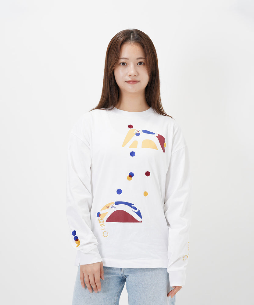 "CAT"＆"DOG" Hiroki Nishiyama 天竺ロンT