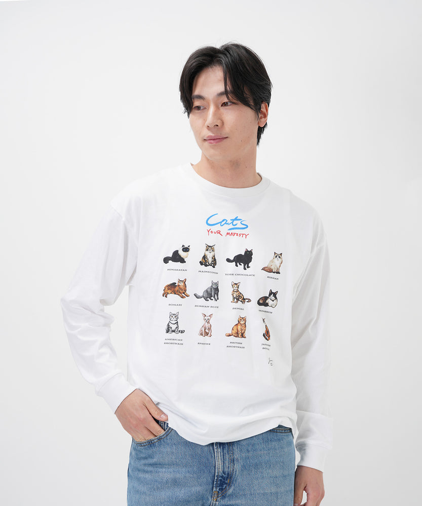 "CAT"＆"DOG" Hirochika Machida 天竺ロンT