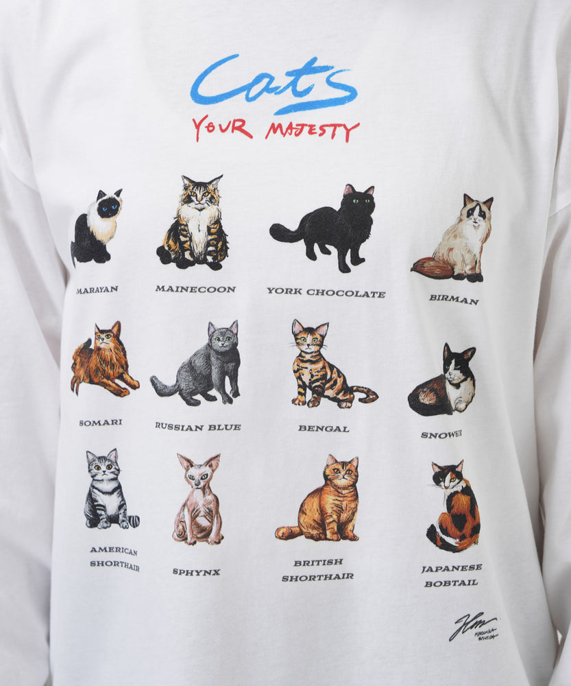"CAT"＆"DOG" Hirochika Machida 天竺ロンT