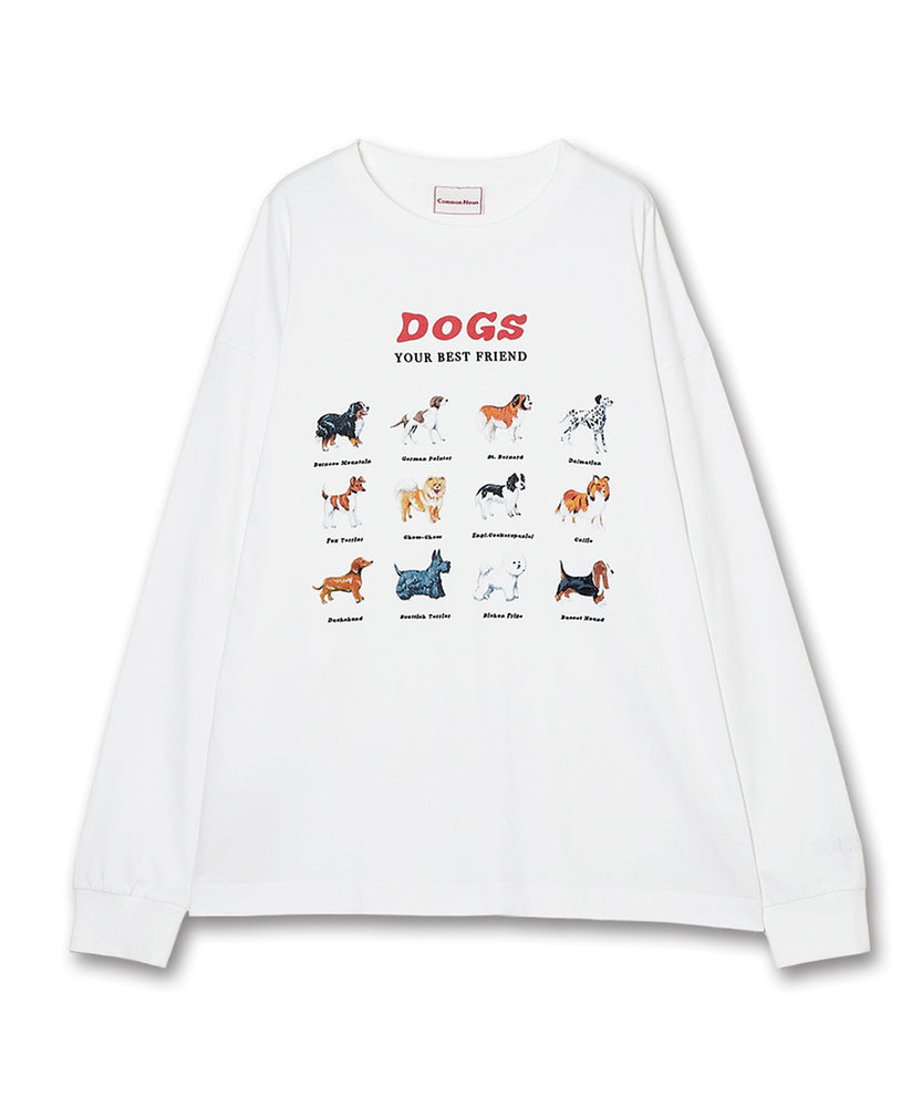 【完全受注生産】""CAT"＆"DOG" Hirochika Machida 天竺ロンT 復刻