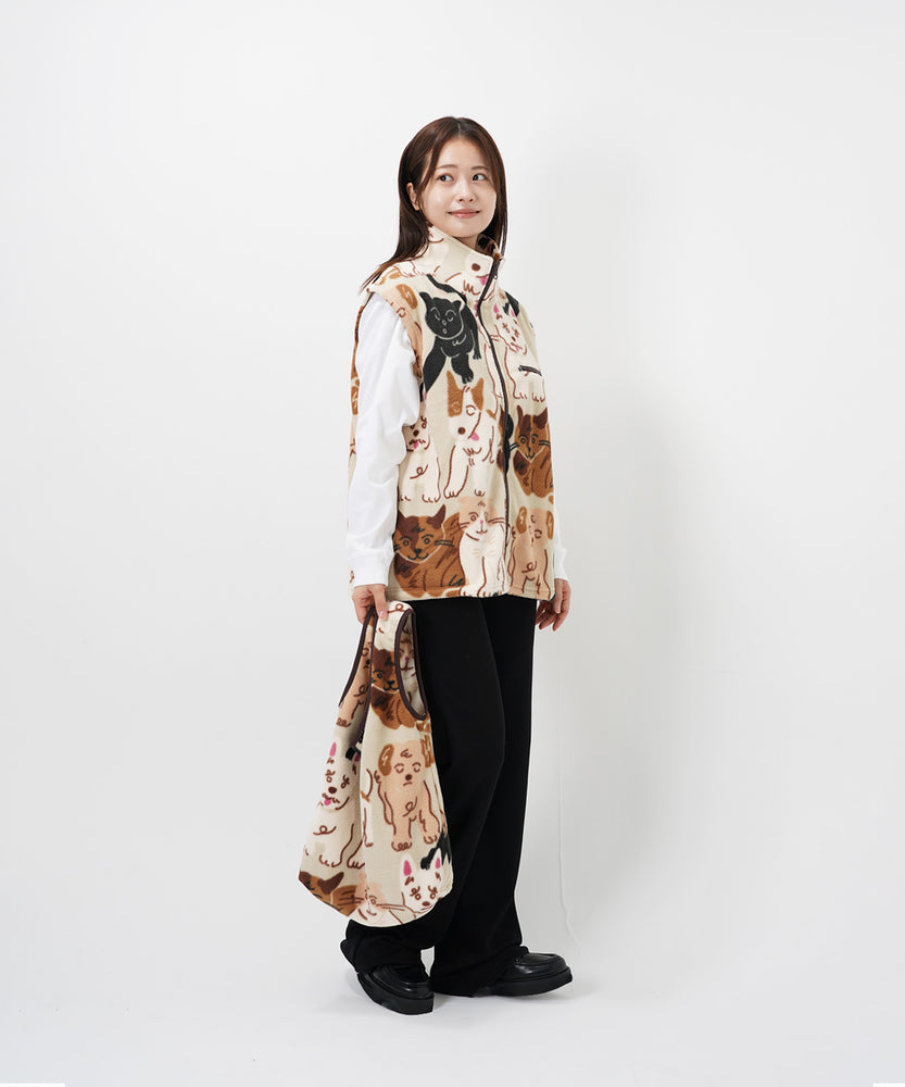 "CAT"＆"DOG" norahi フリースバッグ