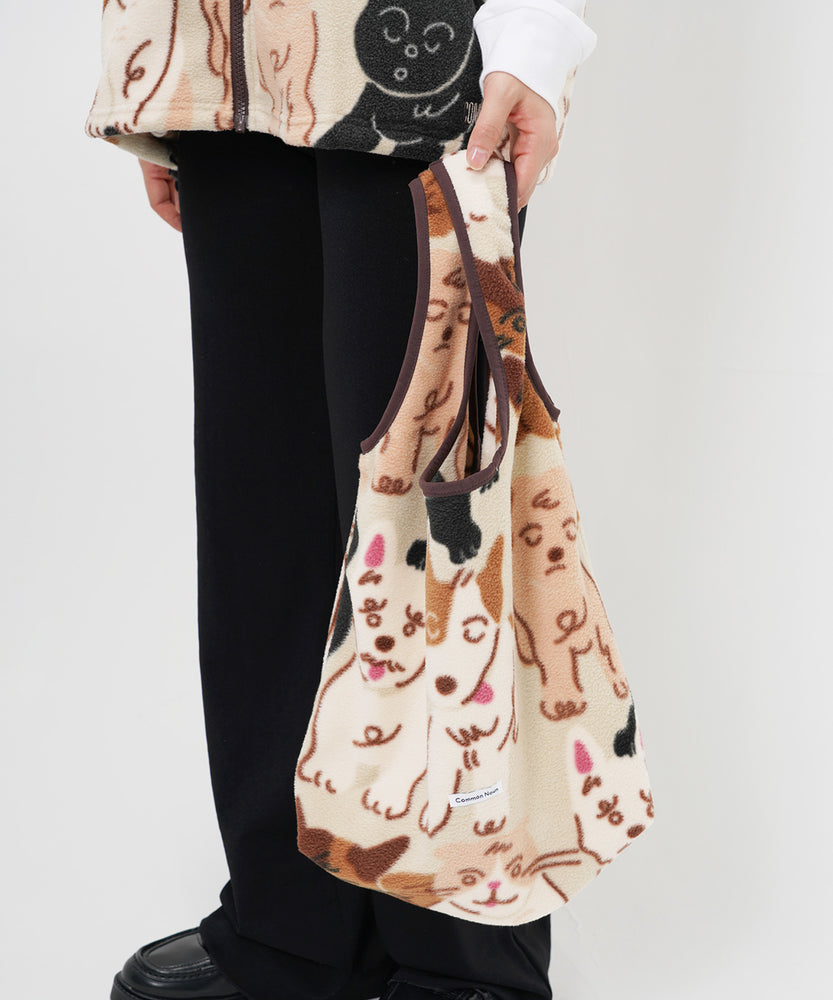 "CAT"＆"DOG" norahi フリースバッグ