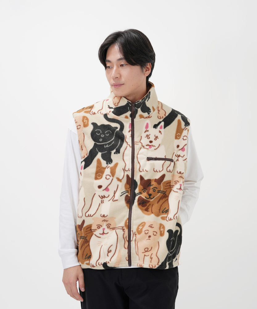 "CAT"＆"DOG" norahi フリースベスト