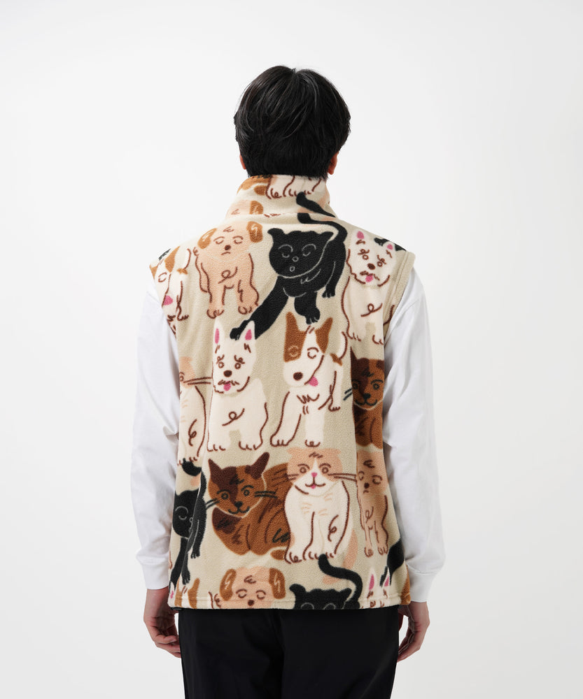 "CAT"＆"DOG" norahi フリースベスト