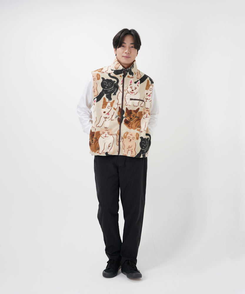"CAT"＆"DOG" norahi フリースベスト
