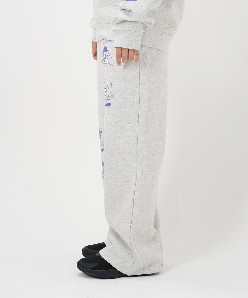 "CAT"＆"DOG" norahi  裏起毛スウェットパンツ