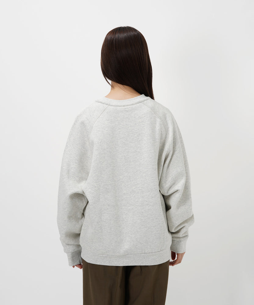 "CAT"＆"DOG" Hirochika Machida 裏起毛ラグランクルースウェット