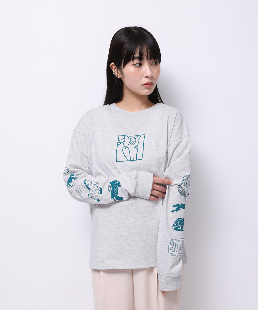 "HORSE" norahi 天竺ロンT