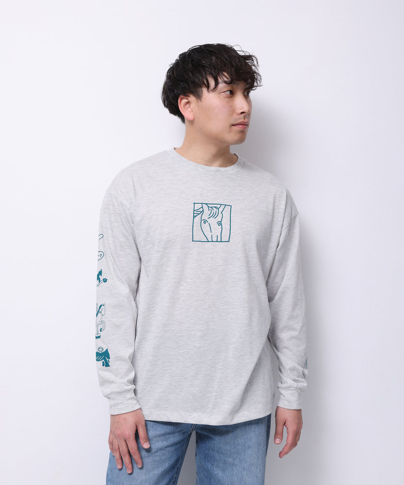 "HORSE" norahi 天竺ロンT