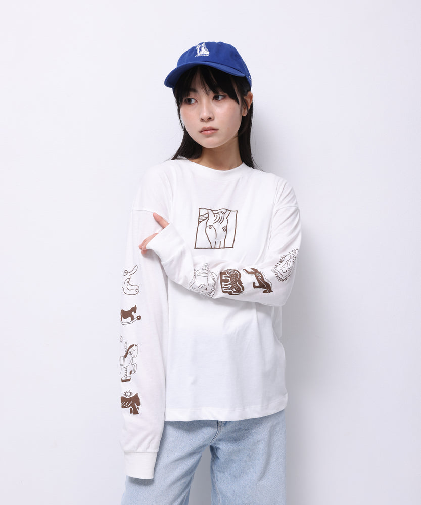 "HORSE" norahi 天竺ロンT