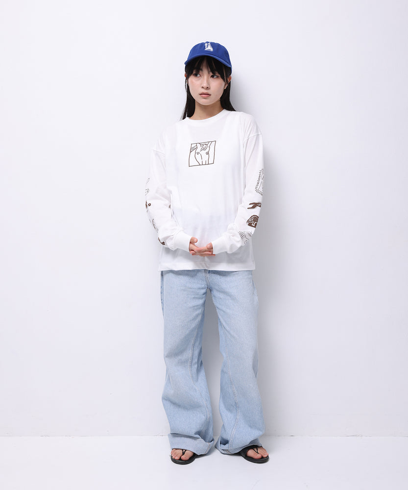 "HORSE" norahi 天竺ロンT