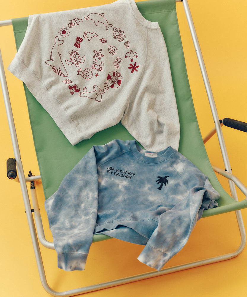 〈先行受注〉"SEA" Midori Nakajima ラグランクルースウェット