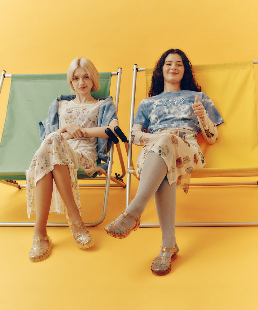 〈先行受注〉"SEA" Yumi Matsushita シアー長袖ワンピース