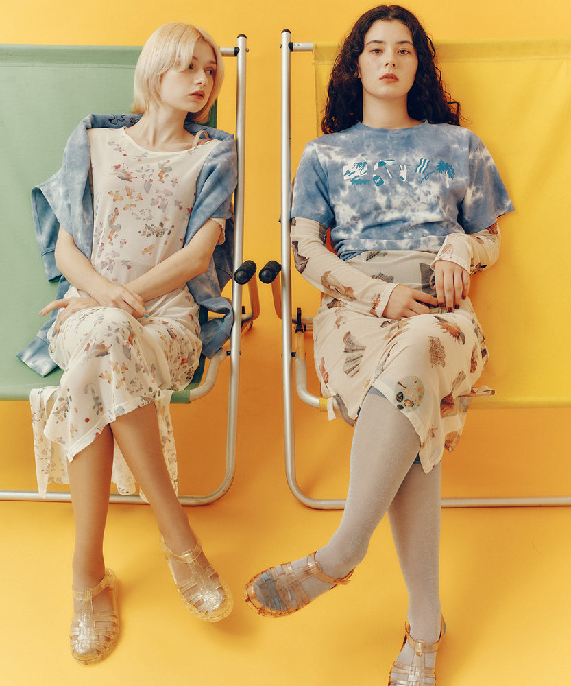 〈先行受注〉"SEA" Yumi Matsushita シアー長袖ワンピース