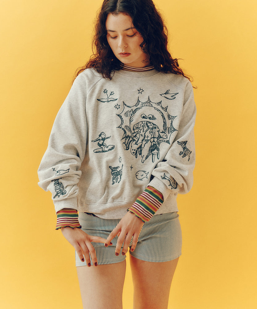 〈先行受注〉"SEA" Aimi Odawara ラグランクルースウェット