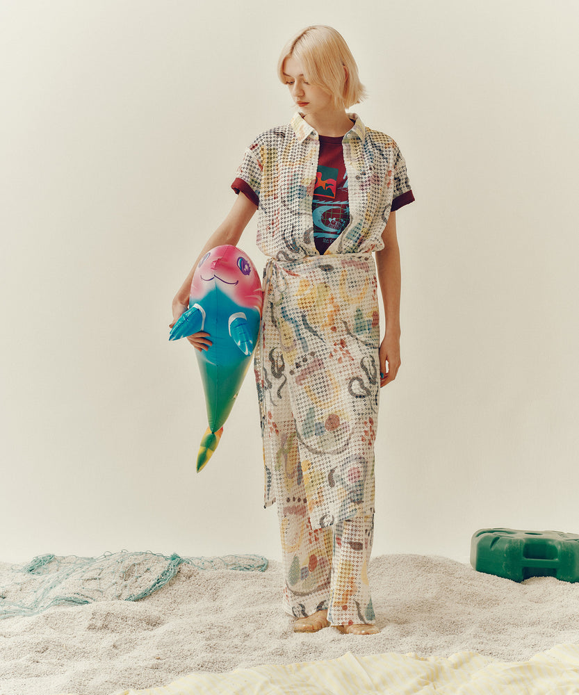 〈先行受注〉"SEA" Kana Akiyama カットワークレースパンツ