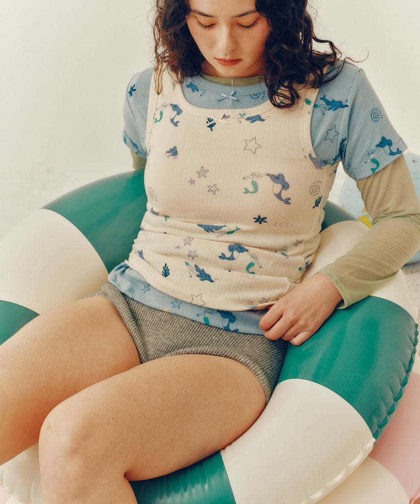 〈先行受注〉"SEA" Midori Nakajima 針抜きタンクトップ