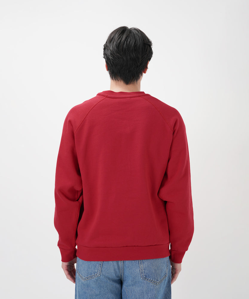 "CAT"＆"DOG" Hirochika Machida 裏起毛ラグランクルースウェット