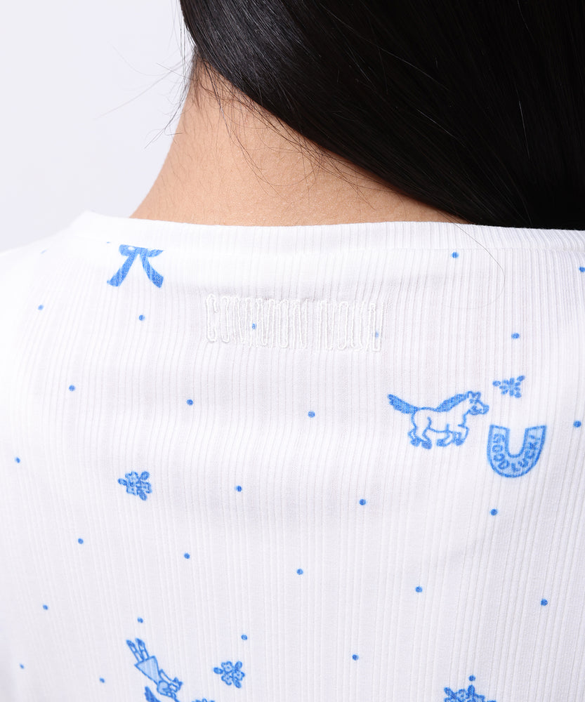 "HORSE" Midori Nakajima 長袖メロウリブトップス